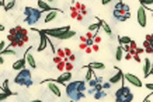 Baumwoll-Schrägband mit Blümchen blau 30 mm