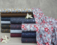 Baumwolljersey SNOWFALL, Punkte, rosa, Lycklig Design