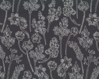 Modalsweat HERBARIUM, Kräuter & Blumen, graublau, Lila Lotta