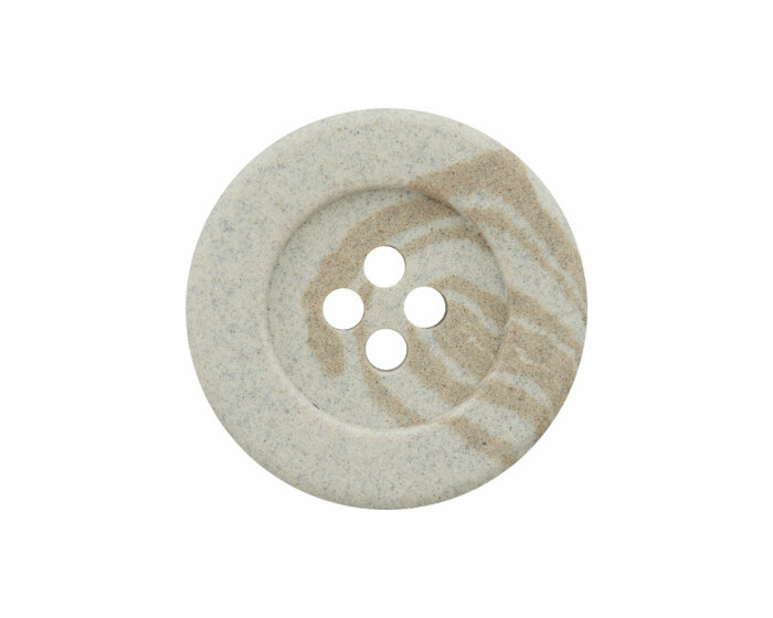 Hanfknopf recycelt, Union Knopf 11 mm hellgrau