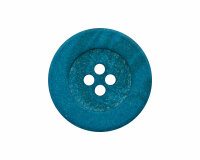 Hanfknopf recycelt, Union Knopf 11 mm petrolblau