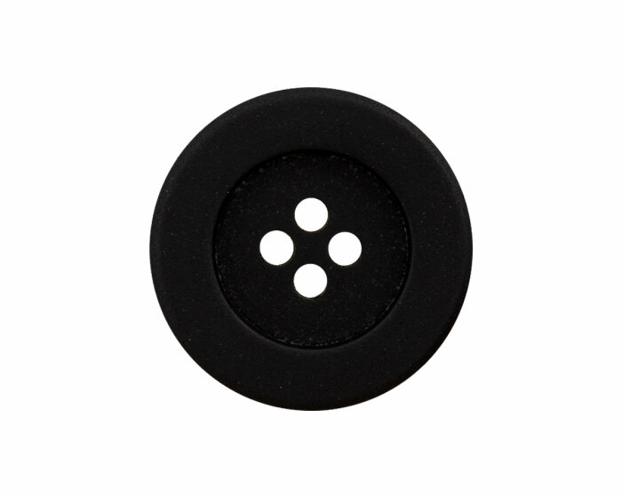 Hanfknopf recycelt, Union Knopf 11 mm schwarz
