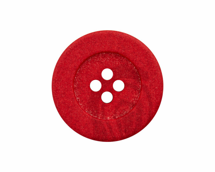 Hanfknopf recycelt, Union Knopf 23 mm rot