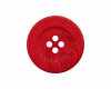 Hanfknopf recycelt, Union Knopf 23 mm rot