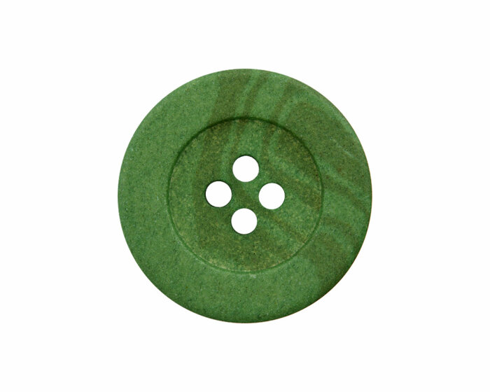 Hanfknopf recycelt, Union Knopf 23 mm grün