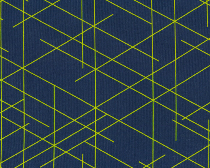 Sweatstoff French Terry STREETSTYLE, Geometrie-Striche, dunkelblau, Lycklig Design
