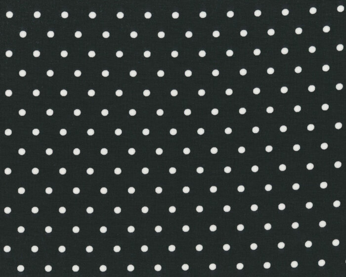 Baumwolljersey ILJA DOTS, Punkte, schwarz