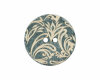 Baumwollknopf mit Blumenranken, recycelt, Union Knopf marineblau 18 mm