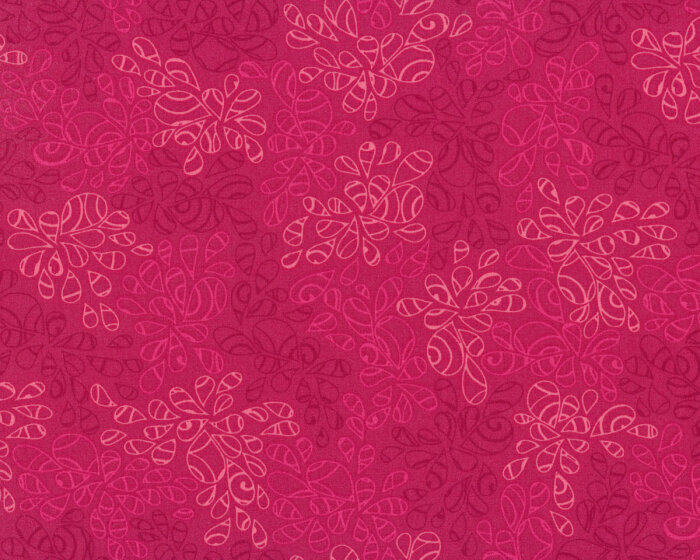 Popeline-Patchworkstoff NATURE ELEMENTS, Tropfen-Blätter, fuchsiarot, Art Gallery