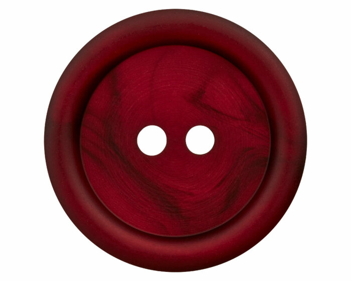 Kunststoffknopf VENICE, Mamor-Optik, Union Knopf bordeaux 18 mm