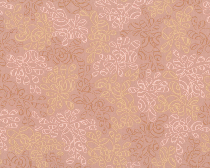 Popeline-Patchworkstoff NATURE ELEMENTS, Tropfen-Blätter, rosebeige, Art Gallery