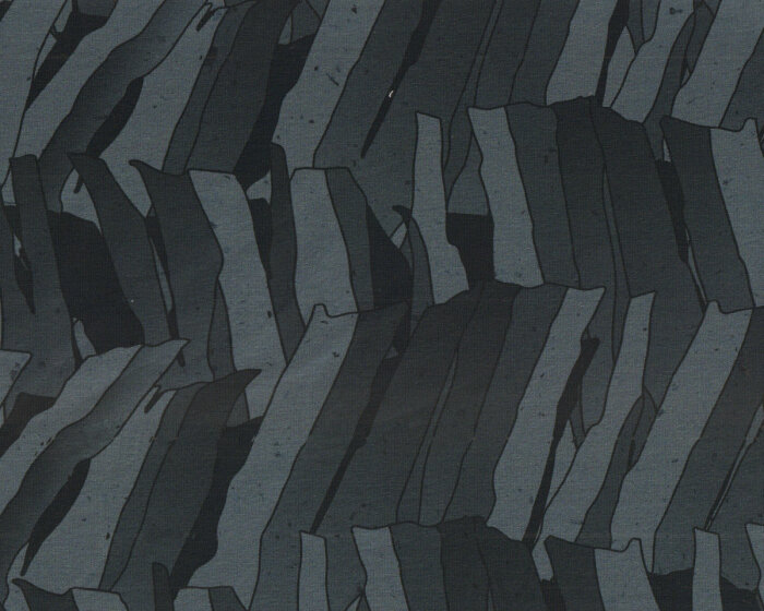 Sweatstoff PALM SPRINGS by Thorsten Berger, Palmenblätter. anthrazit