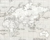 Dekostoff MAPS, Weltkarte, hellgrau, Clarke & Clarke