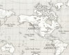 Dekostoff MAPS, Weltkarte, hellgrau, Clarke & Clarke
