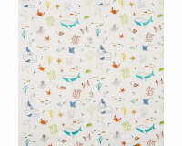 Dekostoff mit Stickerei BIG ADVENTURE, Unterwasser-Welt, Clarke & Clarke