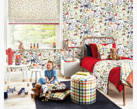 Dekostoff mit Stickerei BIG ADVENTURE, Unterwasser-Welt, Clarke & Clarke