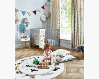 Dekostoff mit Stickerei BIG ADVENTURE, Unterwasser-Welt, Clarke & Clarke