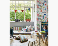 Dekostoff mit Stickerei BIG ADVENTURE, Unterwasser-Welt, Clarke & Clarke