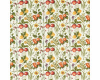 Dekoleinenstoff mit Viskose POMARIUM, Obstgarten, natur hell, Clarke & Clarke