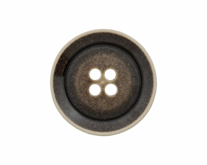 Glänzender Kunststoffknopf VINTAGE, Union Knopf grau 20 mm