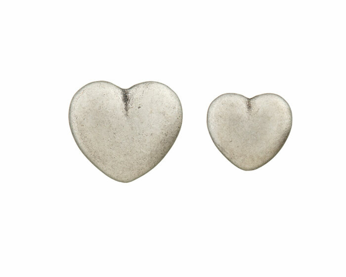 Metallknopf HERZ, matt, Union Knopf 10 mm