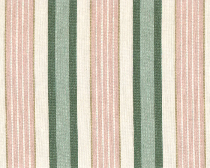 Dekostoff BOTANIST, Streifenmuster, rosa-grün, Clarke & Clarke