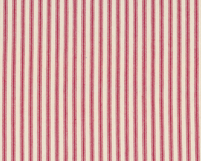 Dekostoff TICKING STRIPES, Fischgrat-Streifen, rot, Clarke & Clarke