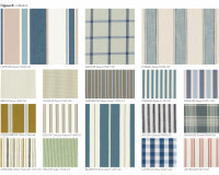 Dekostoff, Canvas EDGEWORTH, Fischgratstreifen, natur-jeansblau, Clarke & Clarke