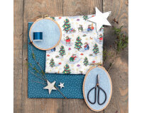 Baumwollstoff TUPFEN, petrol, Acufactum