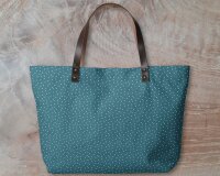 Baumwollstoff TUPFEN, petrol, Acufactum