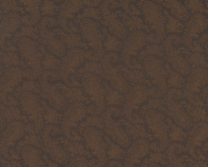 Futterstoff, bedruckter Köper aus Viskose, Paisleys, braun