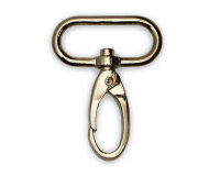 Breiter Karabinerhaken aus Metall, gold, Prym 25 mm