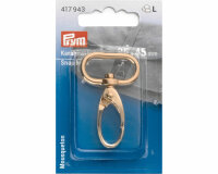 Breiter Karabinerhaken aus Metall, gold, Prym 25 mm