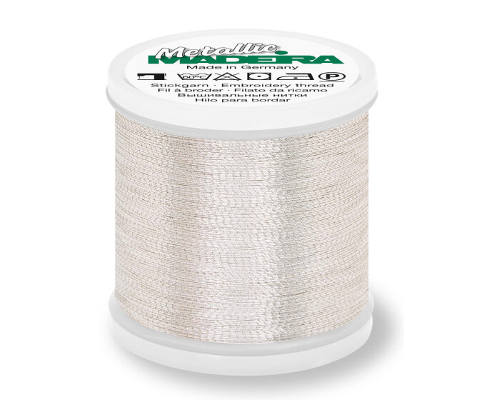 Maschinenstickgarn METALLIC 40, Madeira Brillant silver 200 m