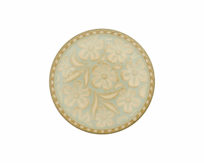 Metallknopf FLORA VITALIS, 23 mm,  Union Knopf hellblau