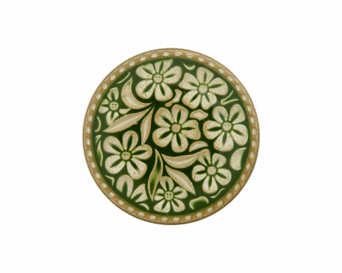 Metallknopf FLORA VITALIS, 23 mm,  Union Knopf grün