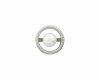 Metallknopf Ring mit Perle, silber und gold, Union Knopf silber