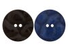 Kunststoffknopf FLORENCE, Relief-Oberfläche, blau und schwarz, Union Knopf