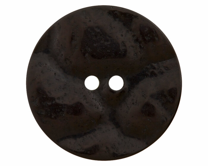 Kunststoffknopf FLORENCE, Relief-Oberfläche, blau und schwarz, Union Knopf 28 schwarz