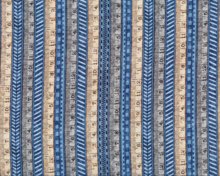 Patchworkstoff A LITTLE HANDY NOVEL, Maßband, QT fabrics