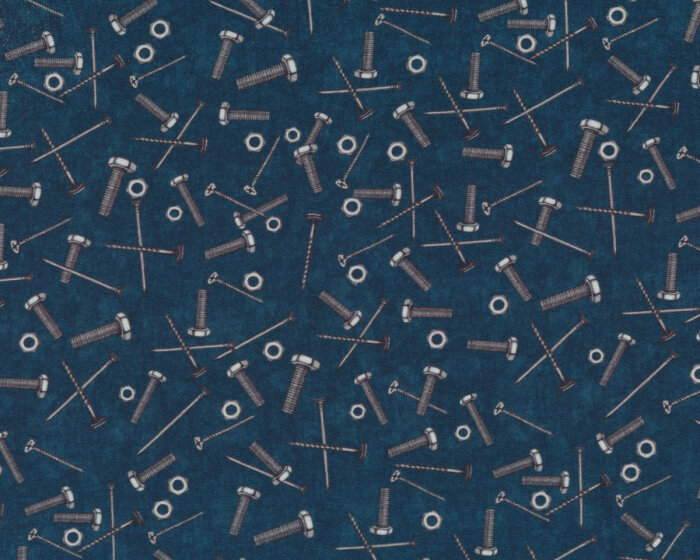 Patchworkstoff A LITTLE HANDY NOVEL, Schrauben und Nägel, QT fabrics