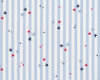 Bio-Baumwollstoff ETOILLES, Streifen mit Sternen, hellblau, Hilco