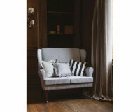 Dekostoff, Canvas EDGEWORTH, Raster-Streifen, limette, Clarke & Clarke