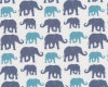 Baumwolljersey ELEFANTHEO, Elefanten, taubenblau