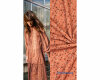 Viskosekreppstoff VINTAGE SPRING, Blumen, dunkles altrosa, Fibre Mood