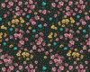 Baumwollstoff Popeline BLOEM, Blumen, schwarz Fibre Mood