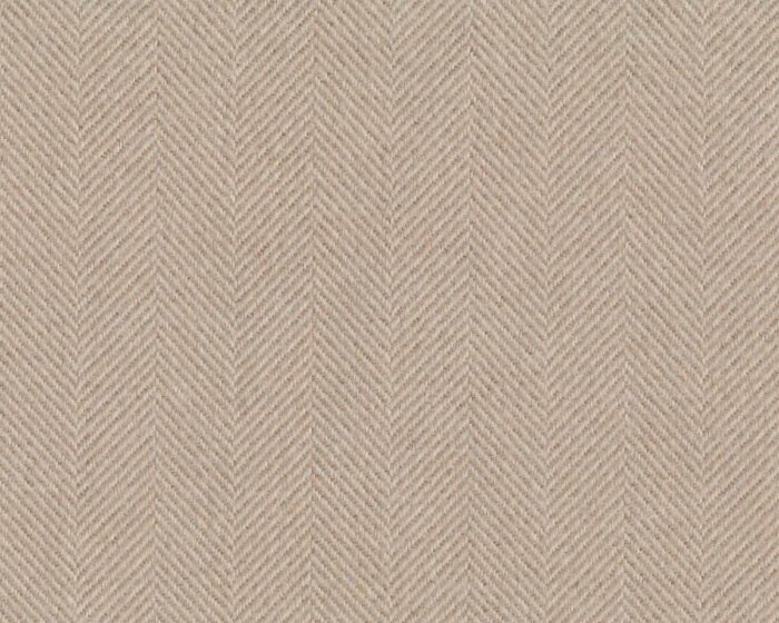 60 cm Reststück Fest gewebter Polsterstoff mit Wollgriff CARNEGIE, Fischgrat-Streifen, beige