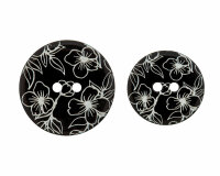 Perlmuttknopf FIORE, schwarz, Union Knopf 25 mm