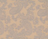 Jacquard-Futterstoff zweifarbig mit Paisleys, beige-hellblau