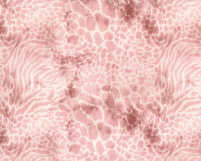 Sweatstoff LOUNGE SKIN, Animalprint, helles altrosa, Hilco
